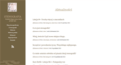Desktop Screenshot of blog.stenografia.pl